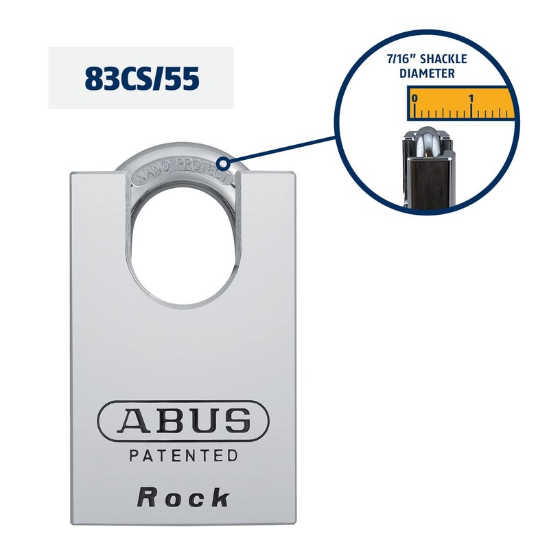 ABUS 83CS/55-300 Schlage Rekeyable Chrome Plated Brass Padlock, Zero Bitted