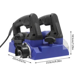 HAPPCUCOE 1300W Electric Wall Planer,Power Hand Planer Adjustable Depth,Planing Depth 1-4mm, Portable Wall Planer 1000-4000r/min,110V (Blue)