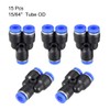 sourcing map Plastic Connect Splitter Push to Tube Fittings 6