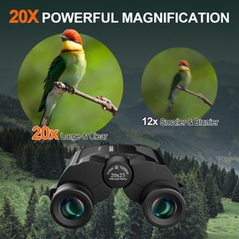 20x25 Compact Binoculars for Adults Kids - Deesoo HD Binoculars with Clear Low Light - Small Large View Binoculars for Hunting Bird Watching Cruise Ship Travel Stargazing Hiking