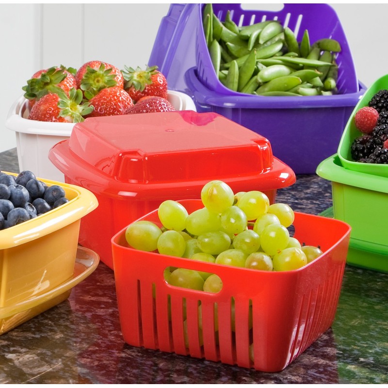 Hutzler 374RD Berry Keeper Box, 1 Quart, Red
