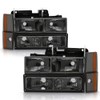 ACANII - For Smoked 1988-1993 Chevy Suburban Silverado Sierra Headlights