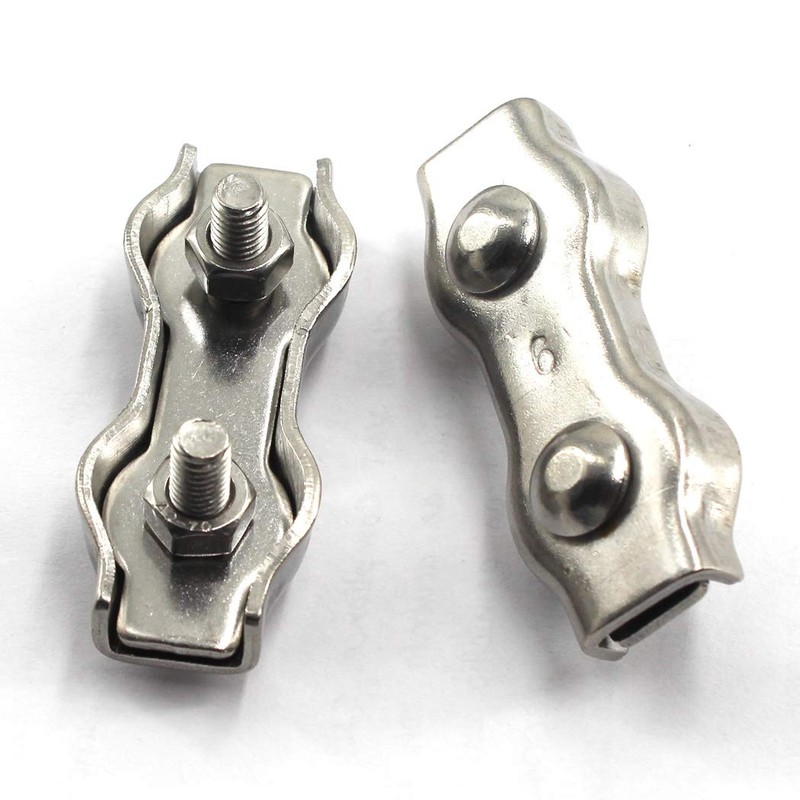 M4 Wire Rope Clip Clamp 304 Stainless Steel Duplex Cable