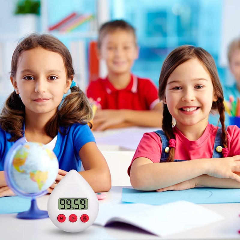 Water Drop Shaped Shower Timer, Portable Digital Countdown Timer with