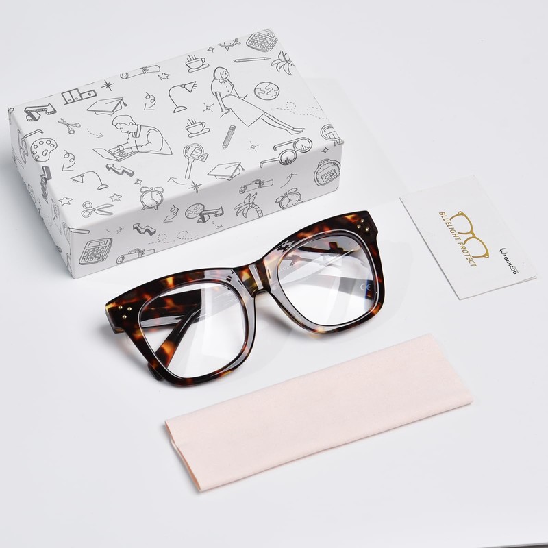 FONHCOO Progressive Reading Glasses for Women Square Blue Light Blocking