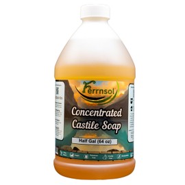 Liquid Castile Soap Gel, Eco-Friendly Multipurpose Cleaner, Concentrated Gel Castile Soap Liquid Unscented With Non-Toxic Formula, Phosphate Free (1/2 Gallon)
