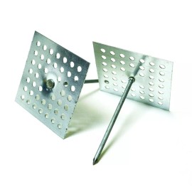 Gemco Insulation Hangers / Impaler - 12 Ga. 2-1/2" Perforated Mild Steel - 200 Per Bag