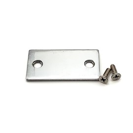 Door Edge Filler Plate | 1-1/8" x 2-1/4" | Dummy Blank Strike Plate | Polished Chrome | TUFF STRIKE