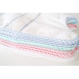 Interbaby 00042 Pack of 12 Cross Stitch Bibs 20 x 25 cm White 280 g