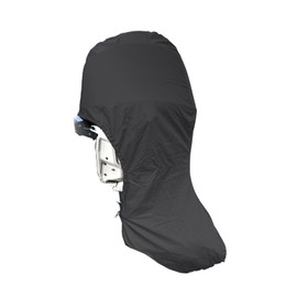 SavvyCraft Heavy Duty Outboard Motor Cover, Waterproof 600D Polyester Full Size Boat Engine Cover for Motor up to 100-150 HP Black Color