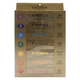 Chakra Incense Sticks Variety Pack and Incense Stick Holder Bundle with Seven Chakra Inspired Fragrances