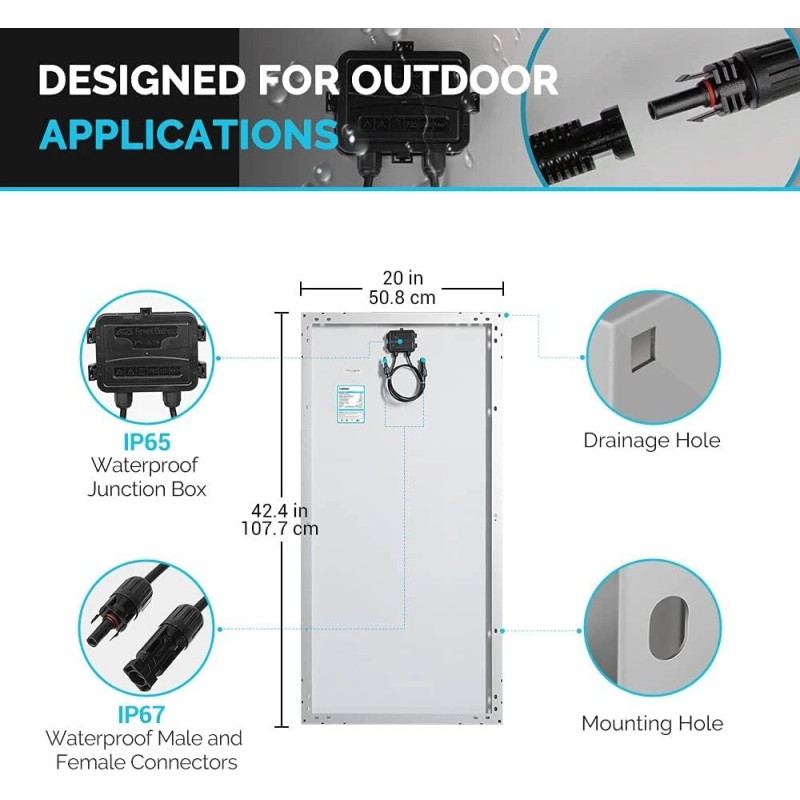 Renogy 100W 12V Mono Solar Panel Kit w/ 30A PWM