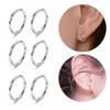 Small Hoop Earrings for Women Men Stainless Steel Silver Hoop
