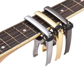 4-in-1 Guitar Capo Quick Change Capo Capo Function Starting Nail Function String Cutter Pick Holder Guitar Accessories Quick-replaceable Single-handed Lightweight Strong Accessory for Guitar Ukulele Banjo Mandolin Bass