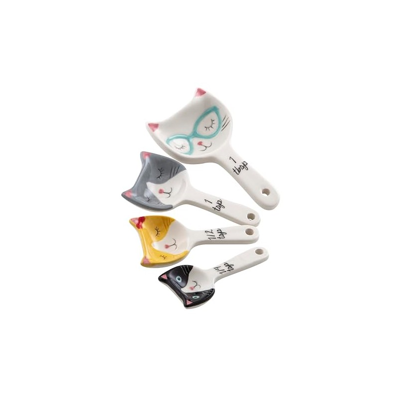 Davis & Waddell Kitty Crew Measuring Spoons Set (4 Pieces)