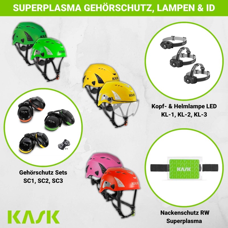 KASK Superplasma PL HiViz 2.0 Safety Helmet, Mountaineering Helmet, Industrial