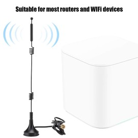 Oumij Antena Hélice Omnidireccional WIFI Router con 12DBi High Gain 2.4 / 5GHZ Soporte de Doble Banda 2.4/5.8 GHz WIFI Doble Banda Adecuado para la Mayoría Enrutadores y Dispositivos WiFi(5 Meters)