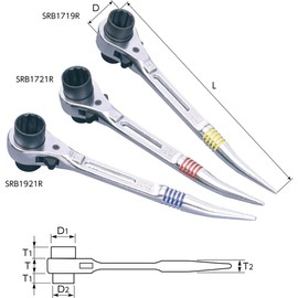 Supertool Super Ratchet Wrench with Curved Shino