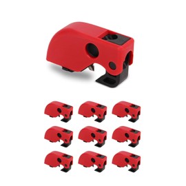 CYSFETENA 10-Piece Circuit Breaker Lockout Set for Industrial Applications, Circuit Breaker Locking Device with Clamp-On Function, Lockout Tagout Set for Circuit Breaker Circuit Breaker