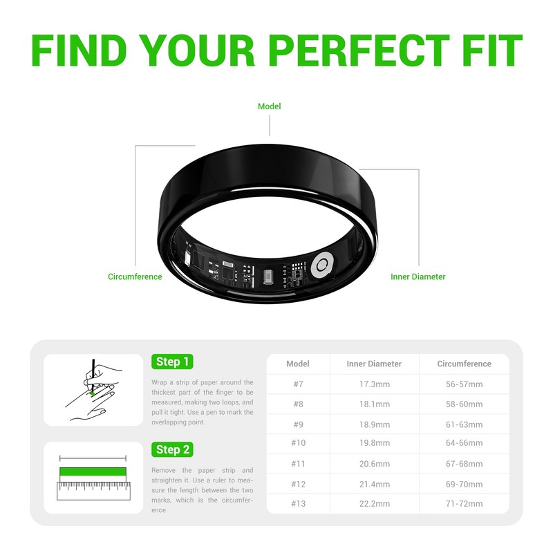 lumthou Smart Ring - Free Heart Rate SpO2 Sleep Tracker