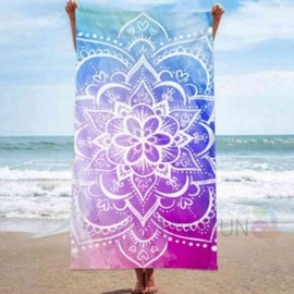 Kids Beach and Pool Towel Beach Towel 07-Purple Ethnic