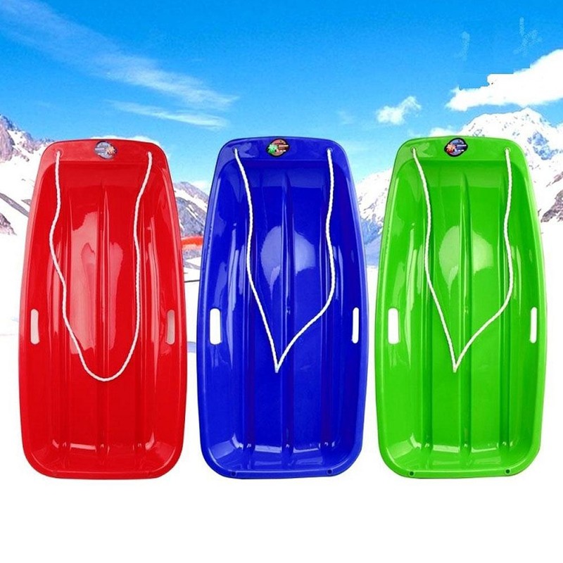 Plastic Winter Toboggan Snow Sled Thicken Durable Sleds for Kids