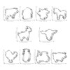 10 PCS Farm Cookie Cutter Set with Recipe Booklet Rooster
