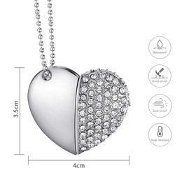 GARRULAX USB Flash Drive, 8GB / 16GB / 32GB / 64GB USB2.0 USB Memory Stick Date Storage Pendrive Thumb Drives(32GB,Silver)