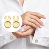 20 Pcs Button Covers for Men's Shirts Gold Brass Round