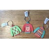Christmas Sweater Keychain Ugly Reindeer Trees red green rubber (3)