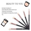 MSQ 6pcs Eyeshadow Brushes Eye Makeup Brushes Set Synthetic Hairs