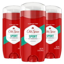 Old Spice Aluminum Free Deodorant For Men, High Endurance, 24/7 Sweat Defense & Odor Protection to Eliminate Odors, 24/7 Freshness & Lasting Scent, Sport Scent, 3.0 oz (Pack of 3)