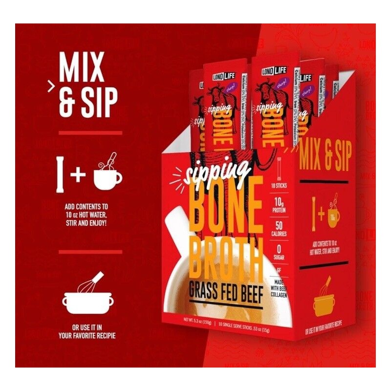Lono Life 10 X Lono Life Natural Beef Bone Broth