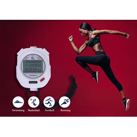 Stopwatch with Whistle, Stopwatch Sport Digital 60 Memory with Function and Mute Function for Swimmer Ralley