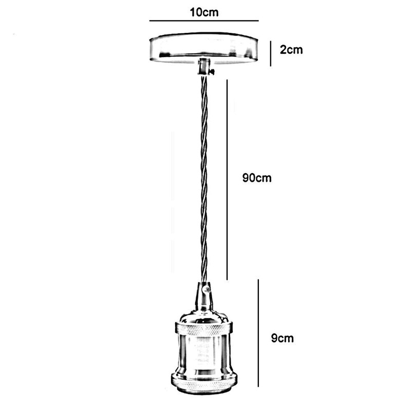 UK Light Lamp Pendant Fitting Ceiling Lighting E27 Suspension Set