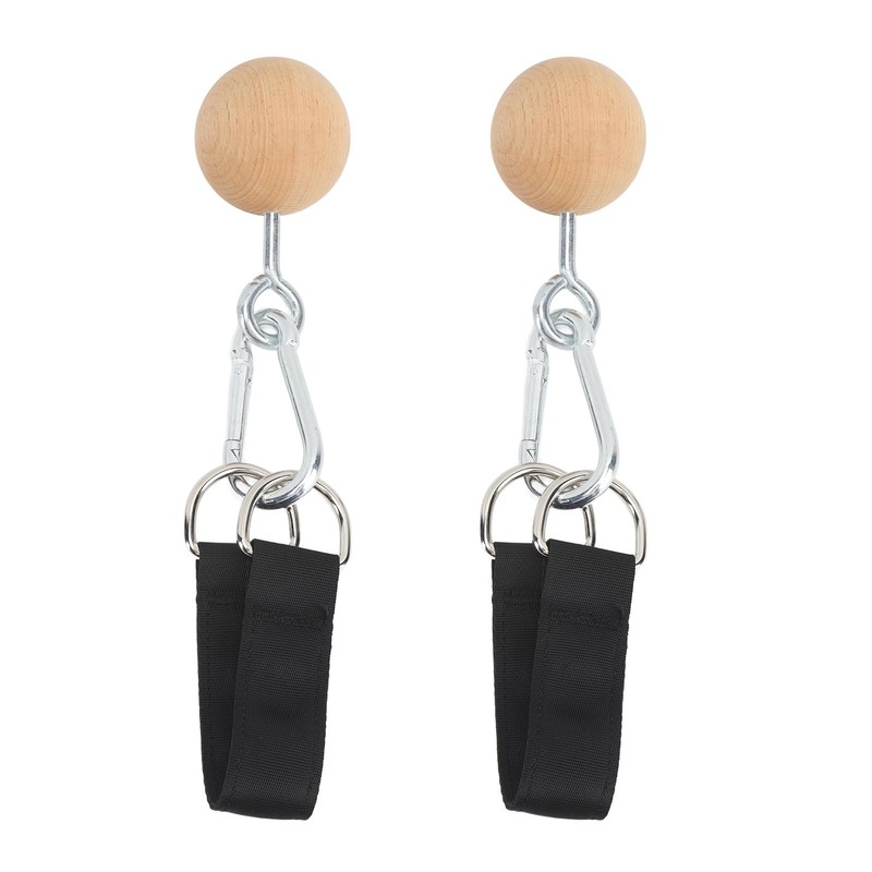 Wooden Pull Up Balls Rock Climbing Holds Training Set Arm