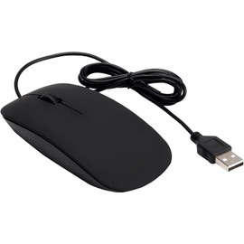 Usb wired mouse, Mini Smart Optical High Definition Mice for Computer, 1600 DPI 2.4 GHZ Receiver, Ultra Slim Grade Sensor 3 For Business office Use (Black)
