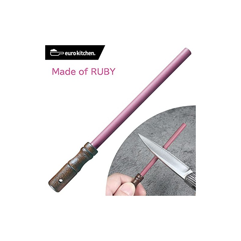 EuroKitchen Super FINE #3000 Mini Sharpener Made of Ruby, For