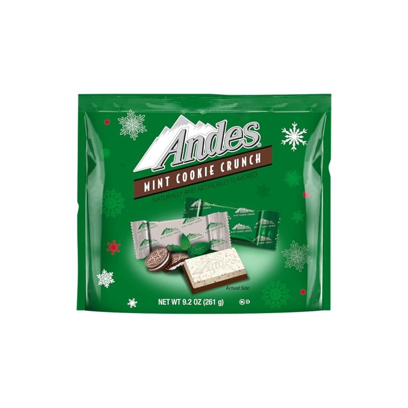 Andes Mint Cookie Crunch Candy Pieces Christmas Stocking Stuffer Bag,