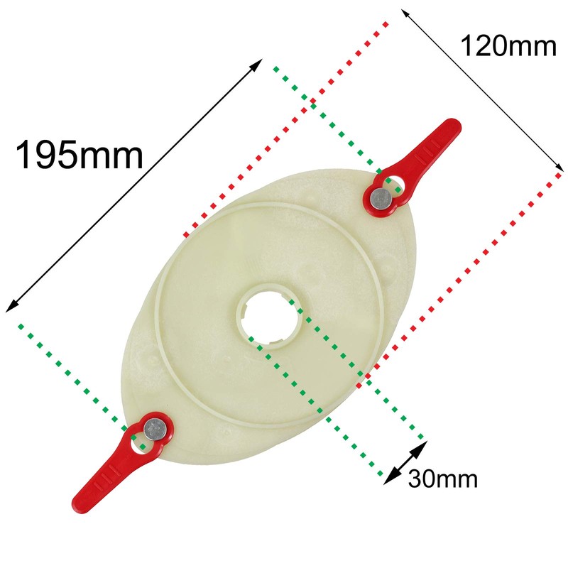SPARES2GO Mounting Disc & Plastic Blades for Sovereign Lawnmower