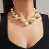 Chunky Gold Pearl Necklace for Women - Big Statement Jewelry