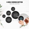 100 Pcs Black Resin Sewing Buttons, 4-Hole Craft Suit Coat