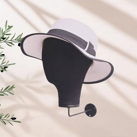 predolo Mannequin Head Model,Caps Display Stand, Wall Mounted Multipurpose Wig Display Holder,for Home, Salon, Headset Headwear