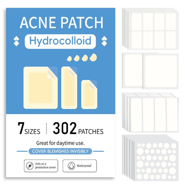 Large Pimple Patches for Face, 7 Sizes Acne Patches, Big