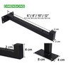 EZYDECOR Shelf Bracket 6 Inch Black Shelf Brackets Wall Mounted