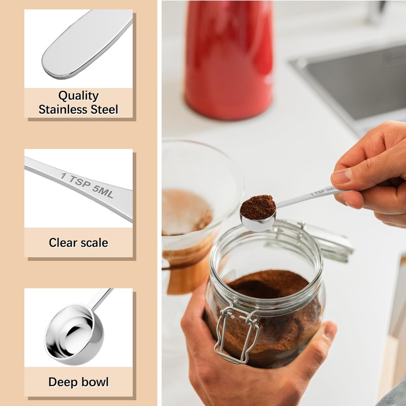 BERYLER 2PCS 1 Teaspoon(5 mL | 5 cc | 1/3