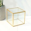 Gold Edge Geometric Glass Plant Planter Succulent Plants Container Home