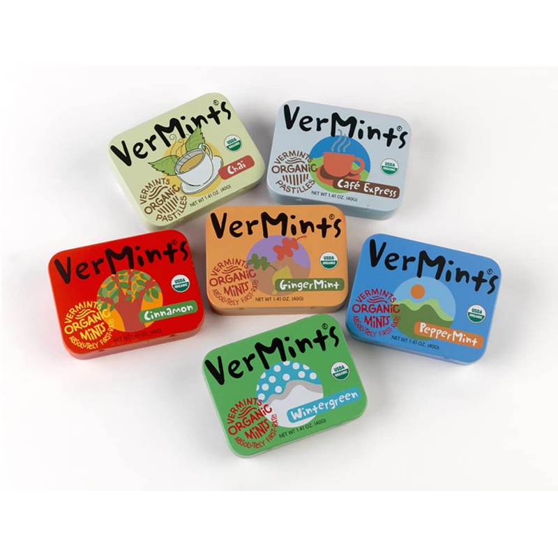 Organic Breath Mints by VerMints, Chai Flavor, All Natural Pastilles,