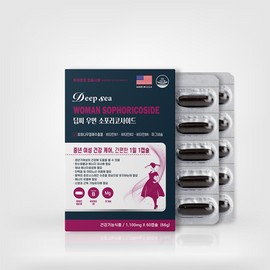Dongshin Healthcare Deep Sea Women's Sophoricoside 1,100mg 60 Capsules / [동신헬스케어] 딥씨 우먼 소포리코사이드 1,100mg x 60캡슐