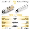 JDE11 Led Bulbs 120V 100W Halogen Candelabra Bulbs Equiva Dimmable,T3